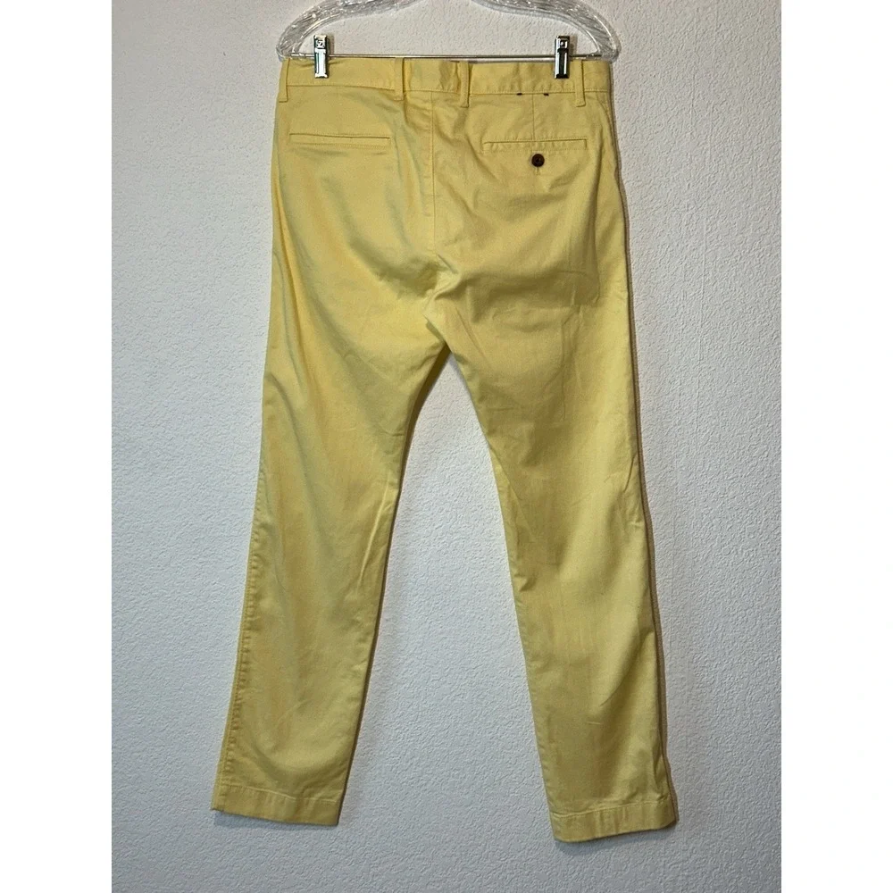 J. Crew Yellow Flex Slim Pants Mens‎ 32 X 30 Preppy Casual